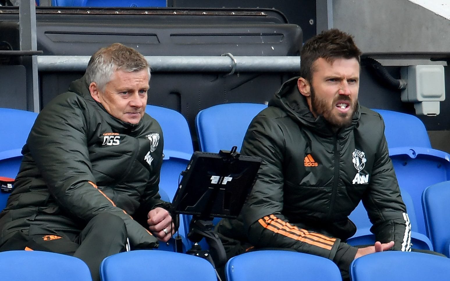 Michael Carrick and Ole Gunnar Solskjaer
