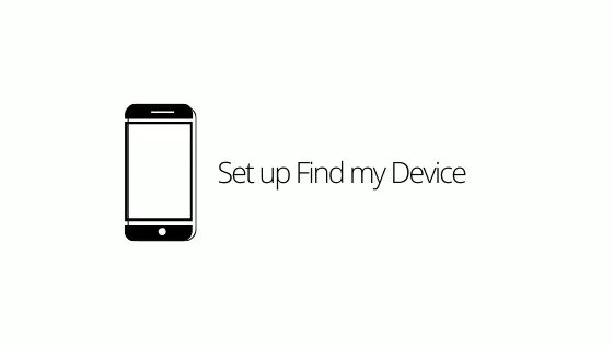 Set up Find my Device