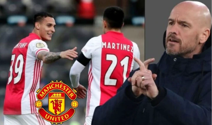 Erik ten Hag makes his pick between Ajax pair Lisandro Martinez and Antony  in Man Utd's transfer priority - Sportsdias
