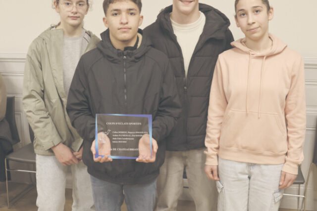 Les quatre champions du JCC. (© Ville de Châteaubriant)