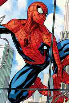 Spider-Man Swinging in Dodson Comic Art