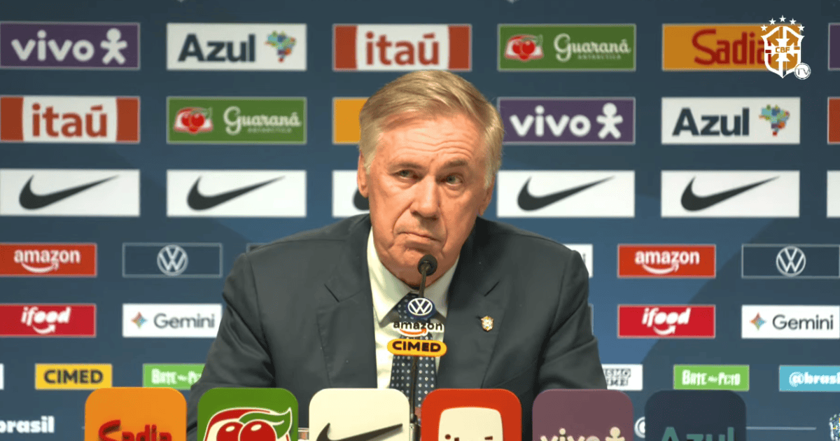 Ancelotti divulga convocação da Seleção Brasileira para os amistosos