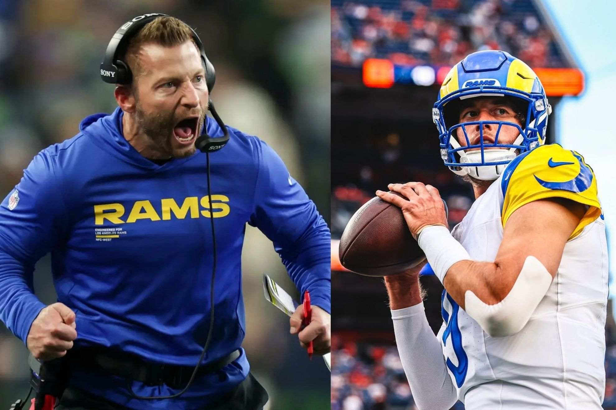 Sean McVay and Matthew Stafford&nbsp;