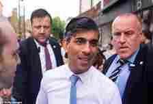 Rishi Sunak (pictured) issued a stark warning suggesting electing any other party than the Tories would appease the aggression of Russia