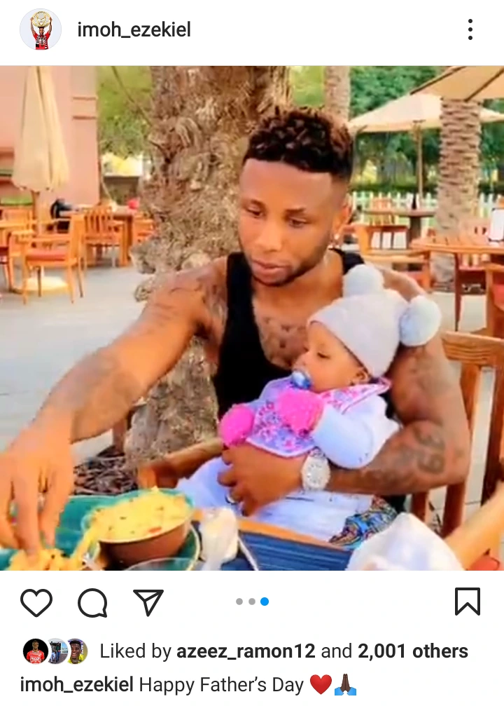 Imoh Ezekeil and his daughter