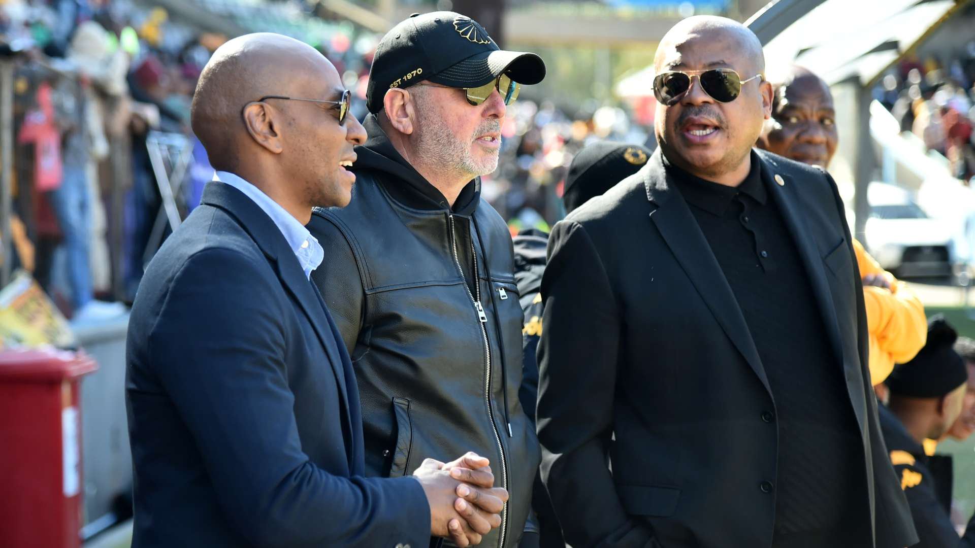 Kaizer Motaung Jr., Nasreddine Nabi and Bobby Motaung, Kaizer Chiefs