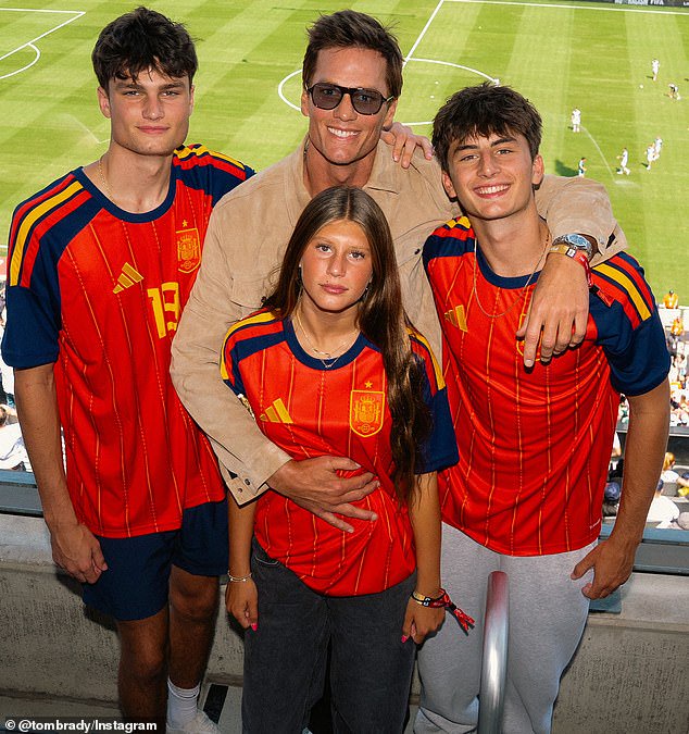 'You know what? I don't have much time for a personal life or much time for myself, but I love working and I love my kids,' he told People in January; (Tom Brady/Instagram)