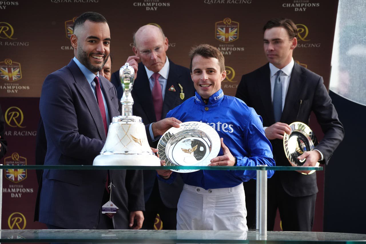 William Buick picks up his trophy