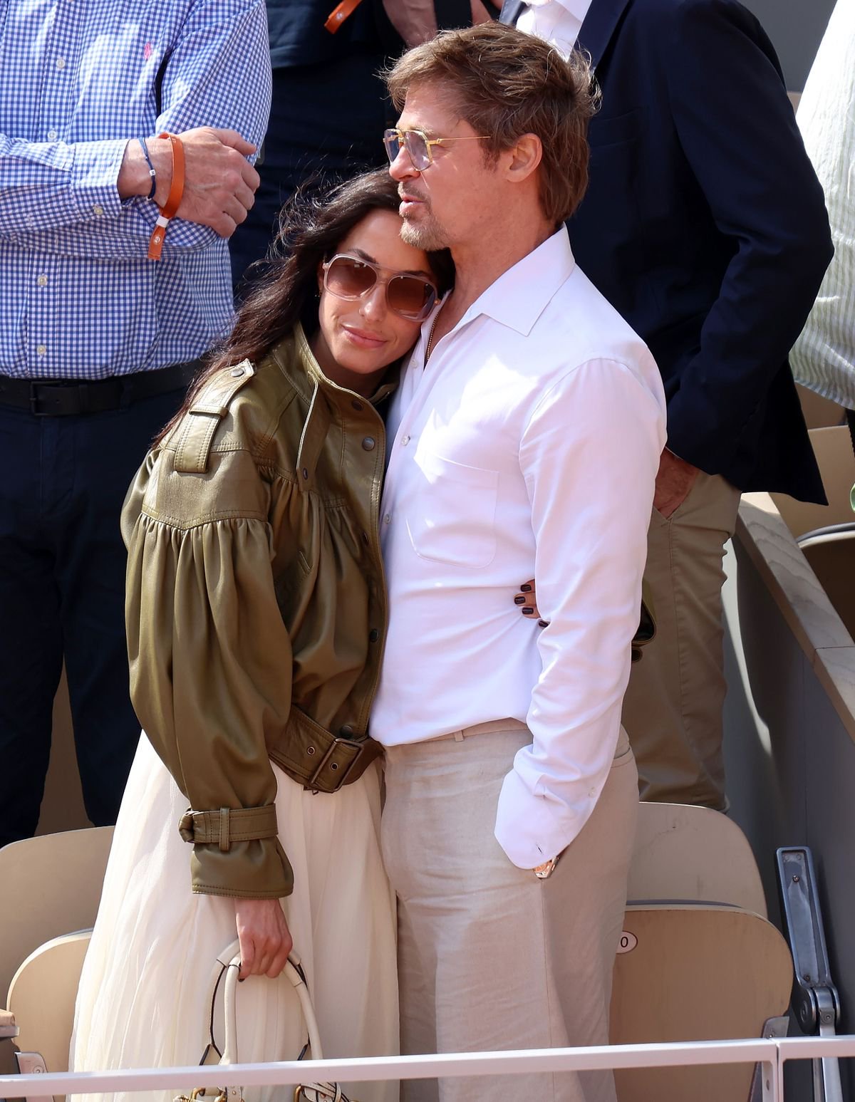Ines de Ramon and Brad Pitt in June 2026