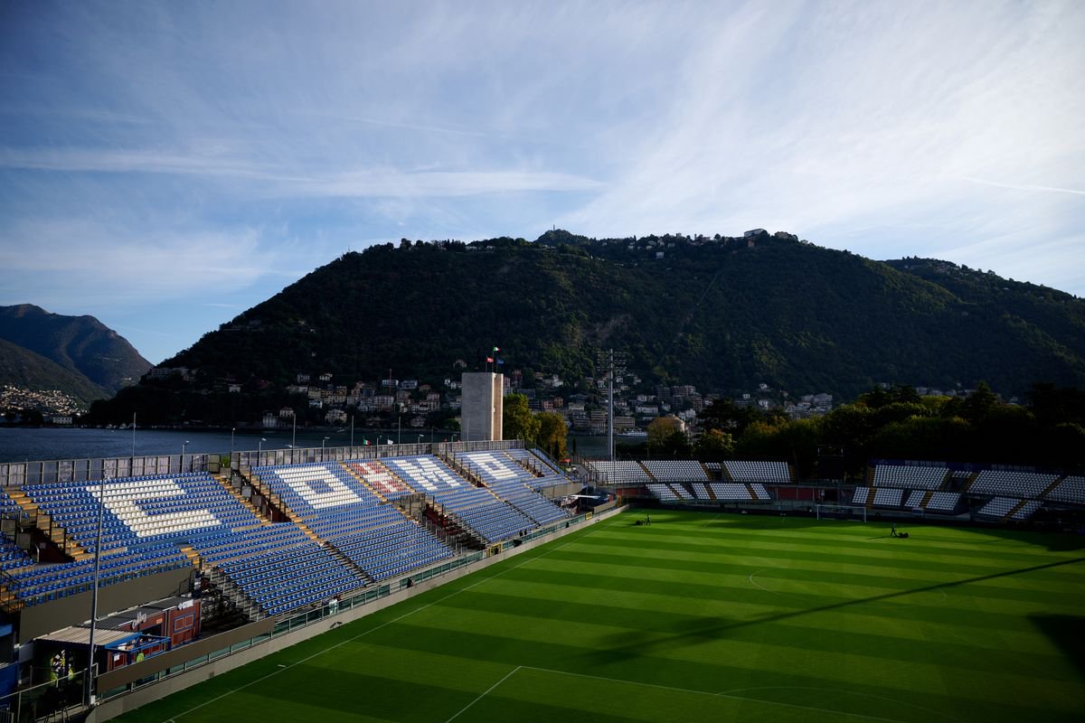 Como's Stadio Giuseppe Sinigaglia sits on the banks of Lake Como