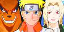 Kurama, Naruto and Tsunade from Naruto