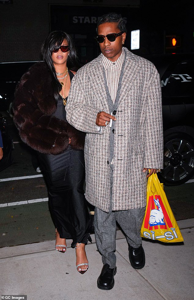 Rihanna pictured with longtime beau ASAP Rocky in New York City on October 4