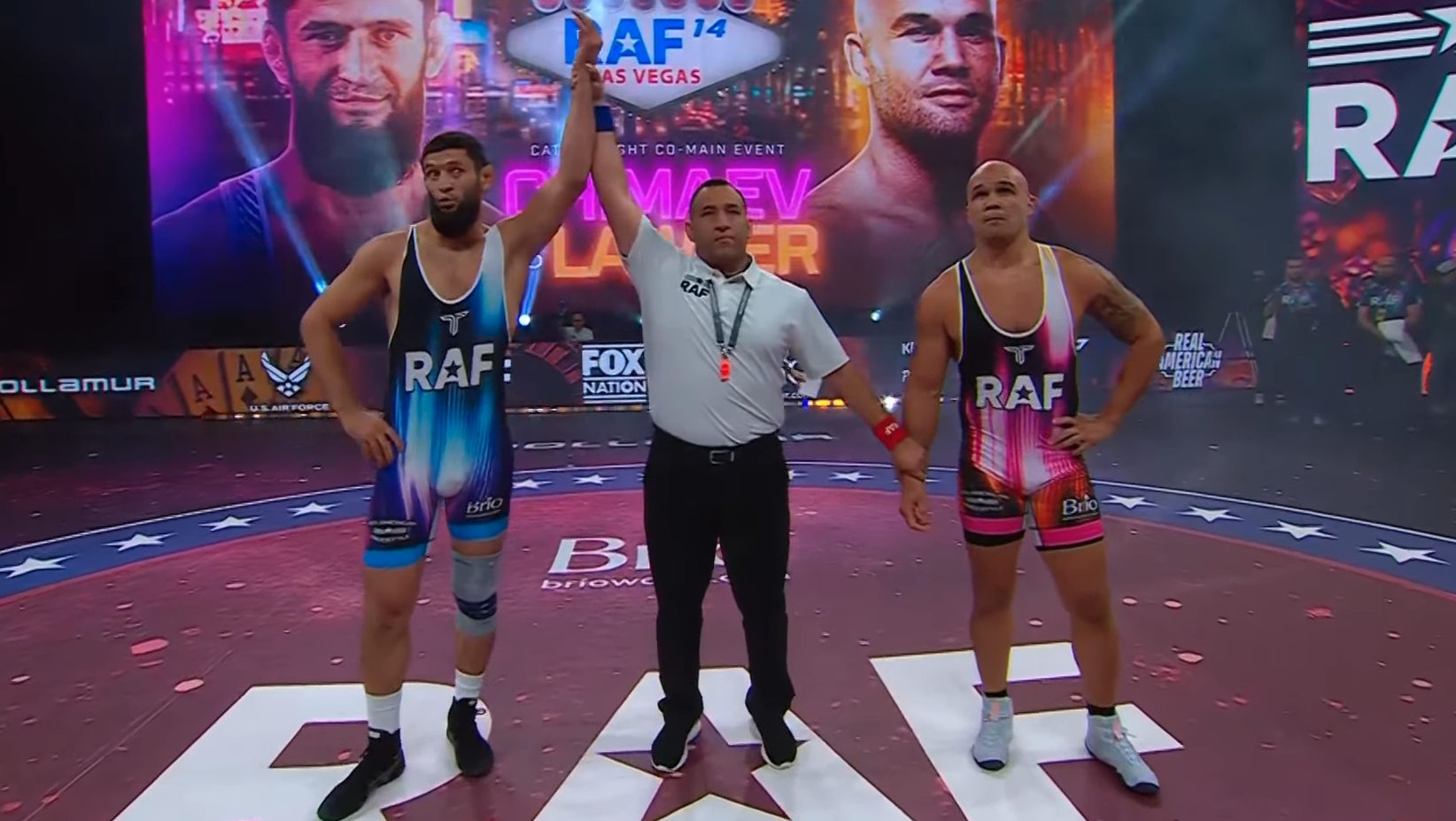 Khamzat Chimaev defeats Robbie Lawler in RAF Wrestling