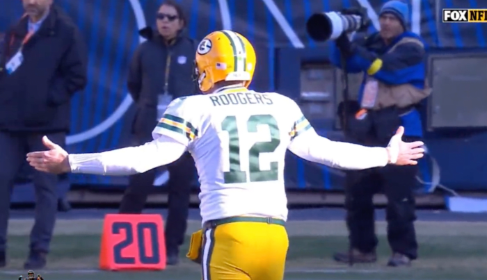 Aaron Rodgers is not happy on Sunday afternoon.