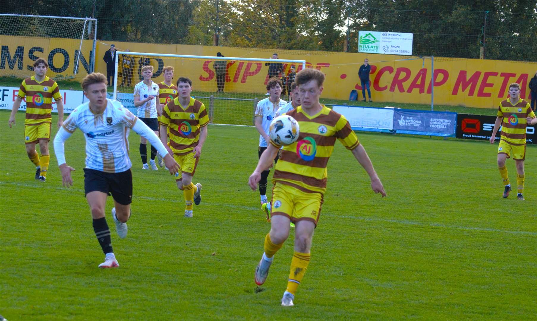 Action from Forres Mechanics at home to Huntly. Picture: Derek Lowe