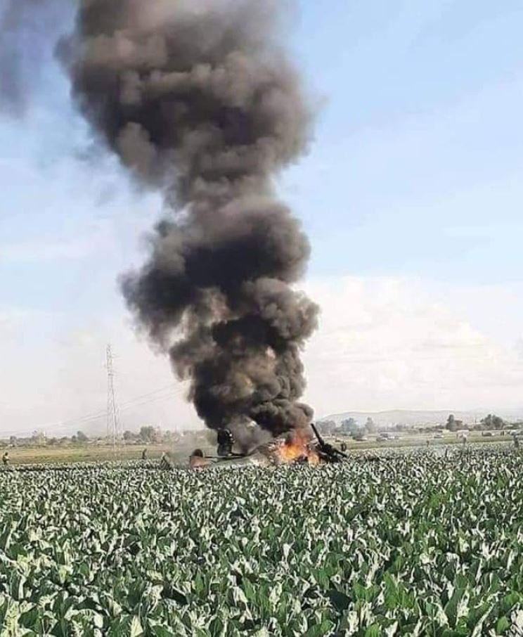 لحظة سقوط المروحية