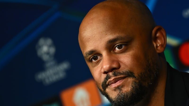 PARIS, FRANCE - APRIL 27: Bayern Munich Head Coach Vincent Kompany speaks during a press conference one day ahead of the UEFA Champions League 2025/26 Semi Final First Leg match at Parc des Princes on April 27, 2026 in Paris, France. (Photo by Federico Pe