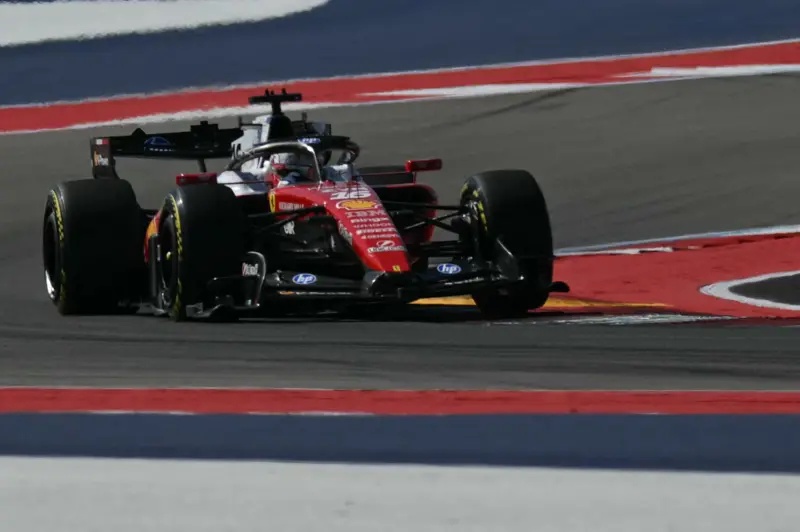 Ferrari's Charles Leclerc during US Grand Prix first practice