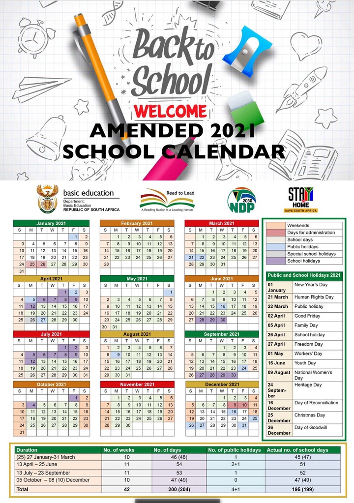 Here is the latest amended 2021 school calendar - Opera News