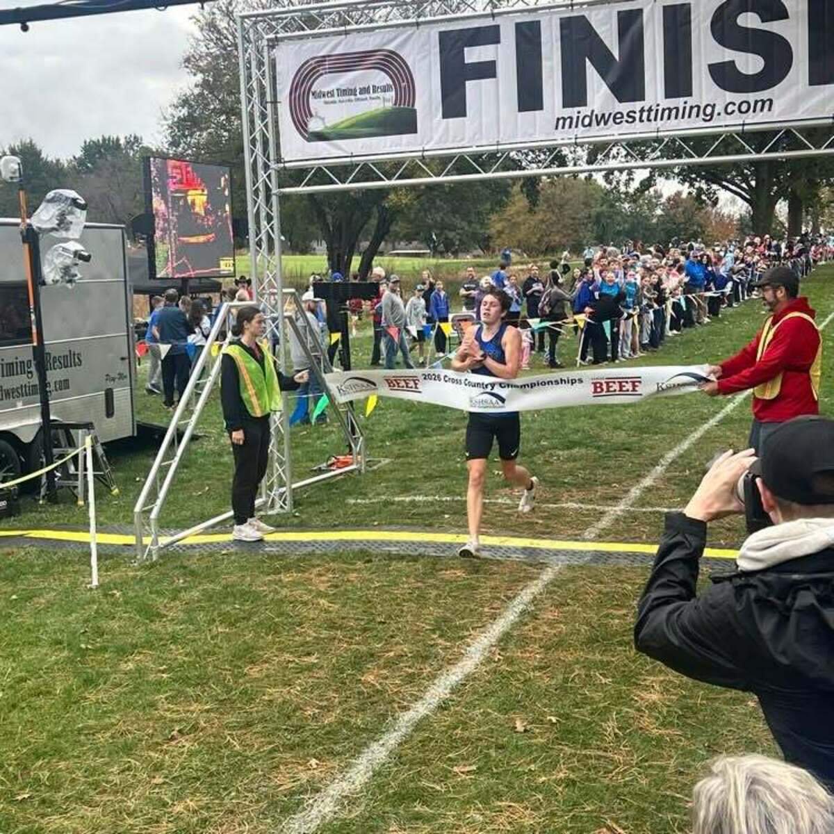 Goessel’s Eli Gaeddert captured his second consecutive Class 1A boys state cross country championship Saturday at Wamego Country Club, winning the 5-kilometer race in 16 minutes, 21 seconds.