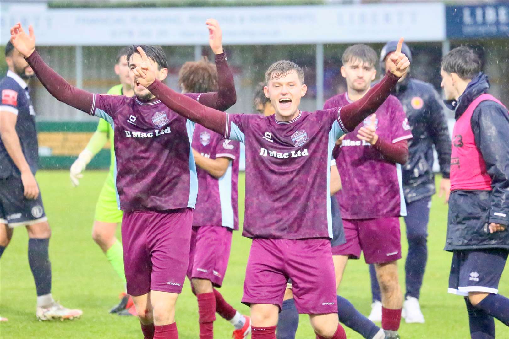 Bourne celebrate their FA Trophy win. Photo: Jason Richardson