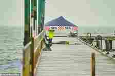 When police arrived officers found a man unresponsive about halfway along the pier, who died shortly after
