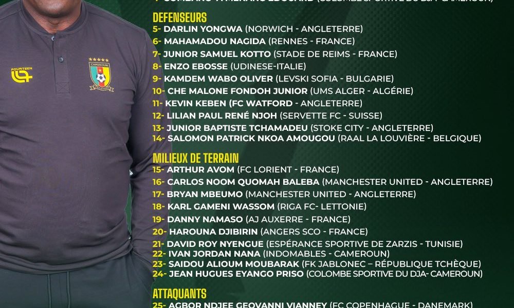 Pagou Name 28-Man Squad for Namibia AFCON 2027 Qualifiers