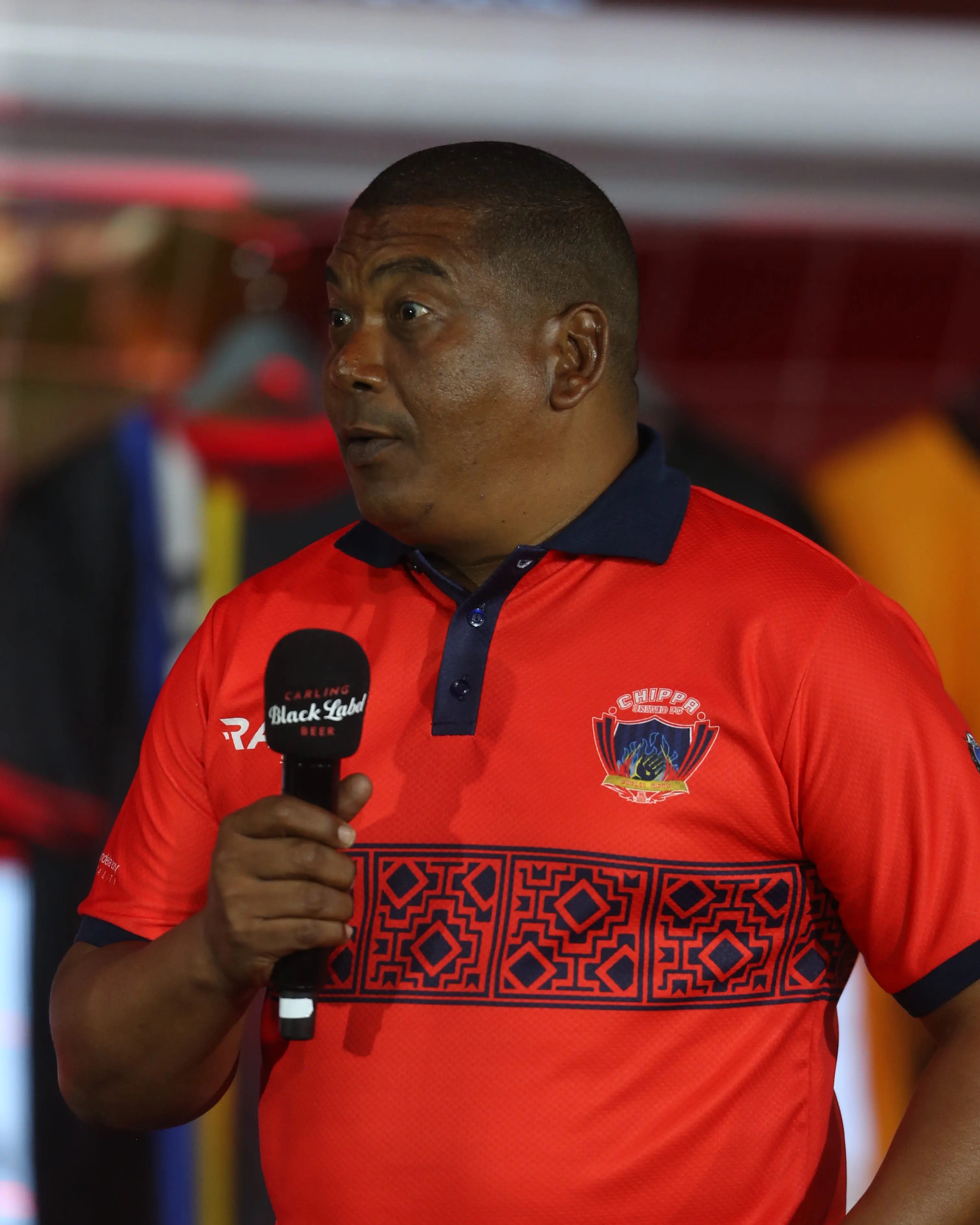 Chippa United head soccer coach Brandon Truter speaks at the launch of the Carling Knockout competition in Johannesburg on Wednesday Picture: DANIEL HLONGWANE/GALLO IMAGES