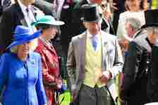 Queen Camilla, Princess Anne, King Charles III, and Andrew Parker Bowles attend day one of Royal Ascot 2024 at Ascot Racecourse on June 18, 2024 | Source: Getty Images
