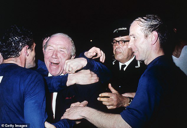 Sir Matt (second left) and Sir Bobby Charlton (right, pictured celebrating winning the European Cup in 1968) gave the United players that followed them a fundamental message: ‘Work hard’