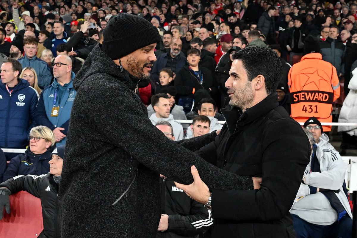Mikel Arteta, Manager of Arsenal, and Vincent Kompany, faced off as Bayern were beaten by the Gunners in the Champions League