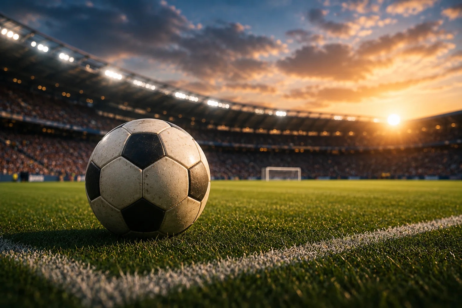 A football stadium representing British football coverage