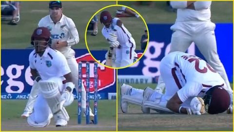 NZ vs WI 3rd Test: दर्द से कराह उठे Kavem Hodge, प्राइवेट पार्ट पर जोर से लगी बॉल; देखें VIDEO