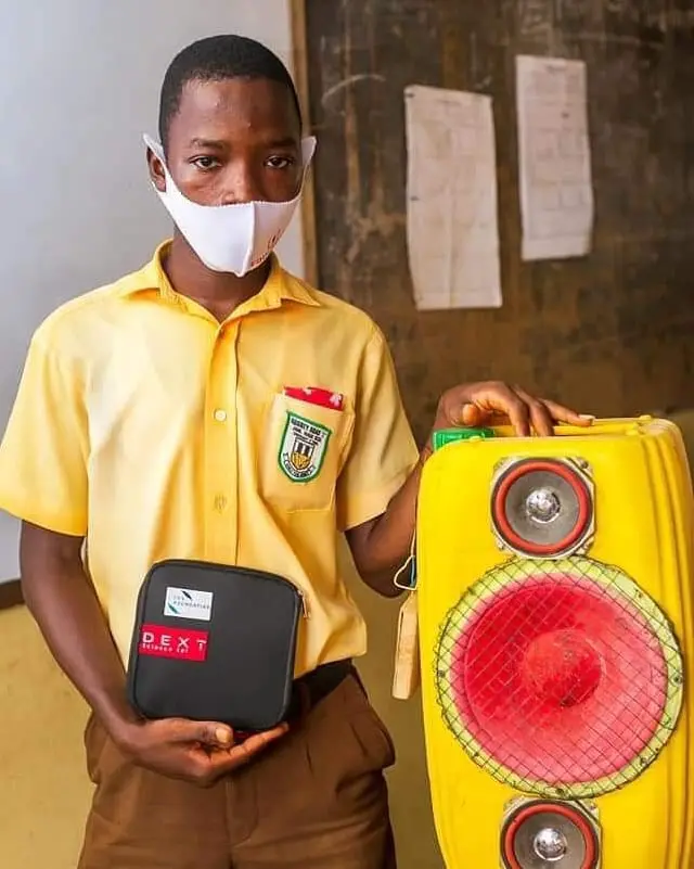 Samuel Aboagye: JHS Student Builds A Sound System With Bluetooth Technology Using Plastic Waste Gallons