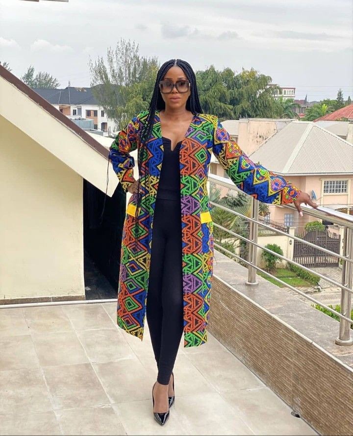 trendy ankara kimono jacket