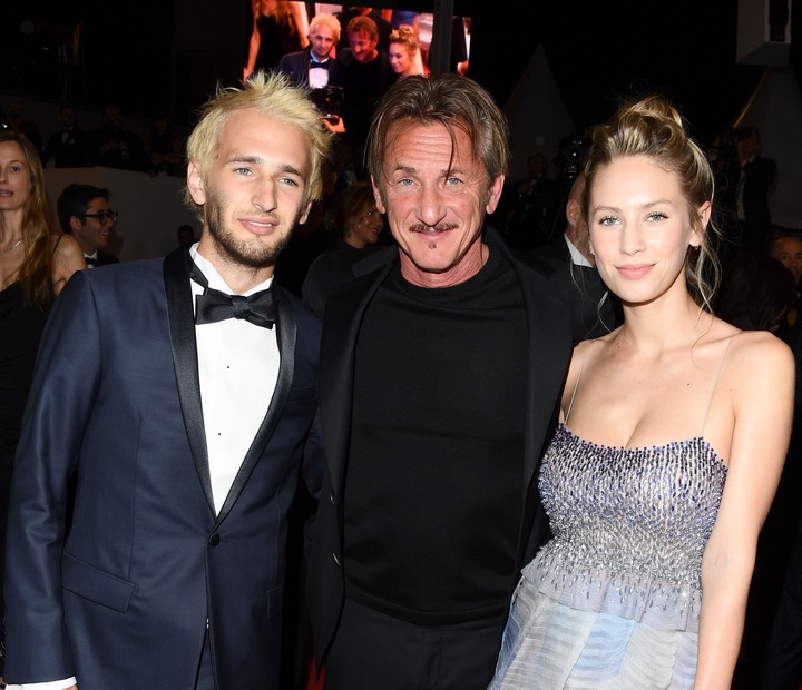 Sean Penn, his son Hopper Penn, and daughter, Dylan Penn leave 'The Last Face' Premiere during the 69th annual Cannes Film Festival. | Source: Getty Images