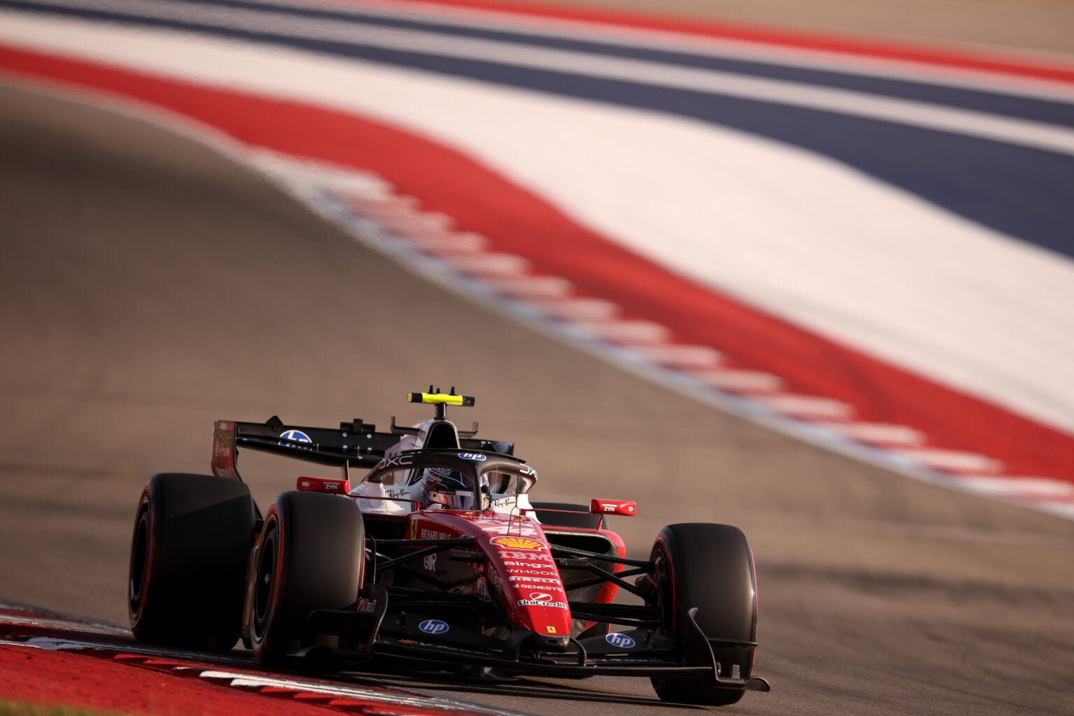 Ferrari driver Lewis Hamilton on track during qualifying for the 2026 F1 United States Grand Prix