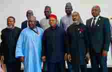 Group photograph of the DG BPSR, Dasuki Arabi, National Presidents of the NIPR and NUJ, Dr. Ike Neliaku and Dr. Chris Isiguzo and other resource persons at the event