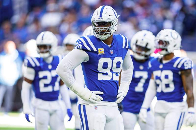 Oct 18, 2026 Indianapolis, IN, USA Indianapolis Colts defensive tackle DeForest Buckner 99 during NFL, American Football Herren, USA game action against the Tennessee Titans at Lucas Oil Stadium. Mandatory Credit: -Cal Media Indianapolis USA – ZUMAc04_ 20261018_zma_c04_350 Copyright: xJohnxMersitsx