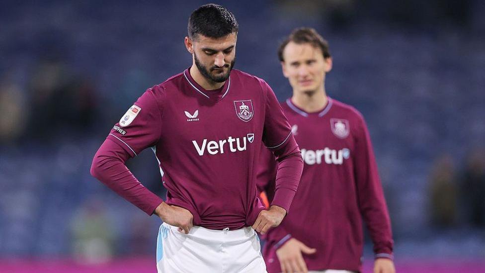 Armando Broja of Burnley looks dejected during the Championship match against Wolverhampton Wanderers