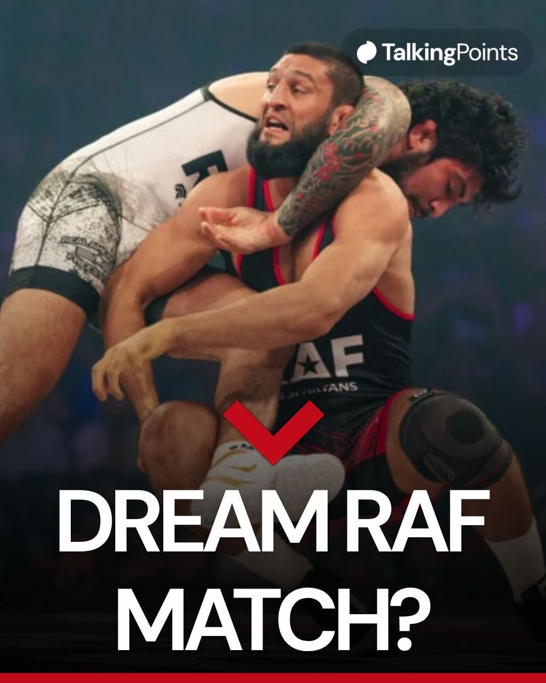 Khamzat Chimaev grapples with Dillon Danis at RAF 10