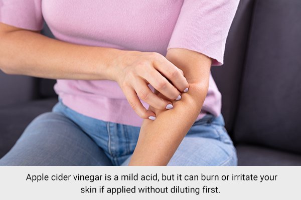 precautions to take when using apple cider vinegar