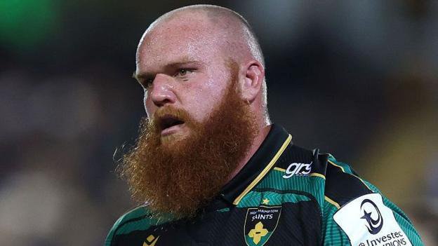 Jordan Els in action for Northampton Saints
