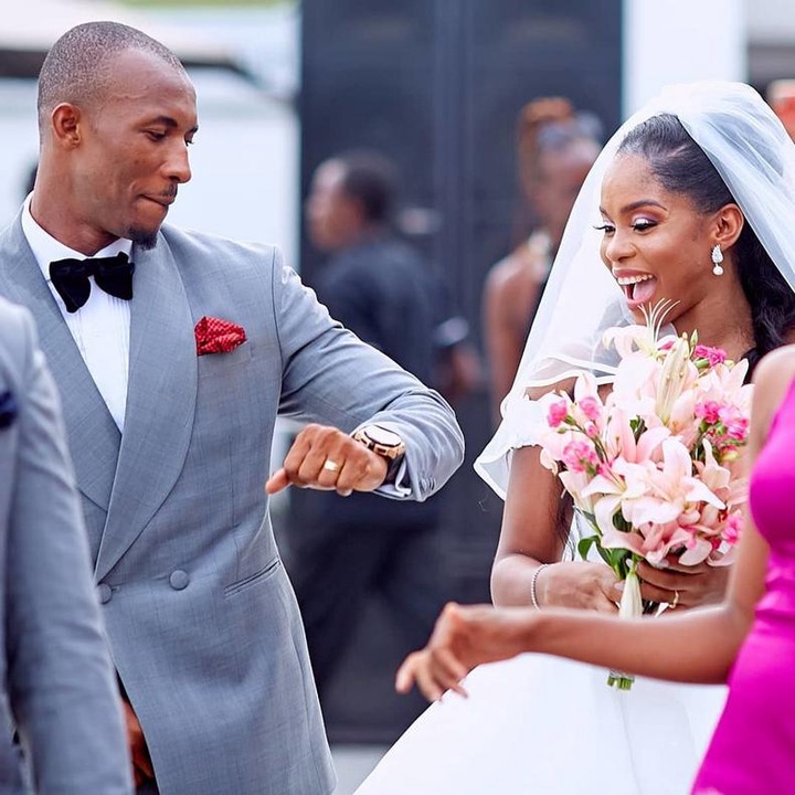 Gideon Okeke and Chidera during their wedding [Instagram/GideonOkeke]