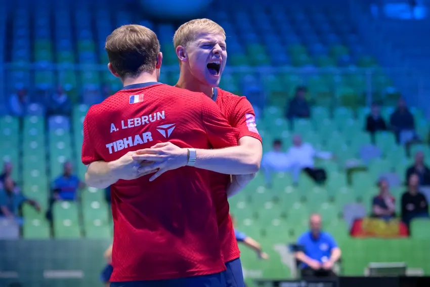 They did it again! Felix und Alexis Lebrun werden nach Linz erneut Europameister im Herren-Doppel.  (©ETTU)