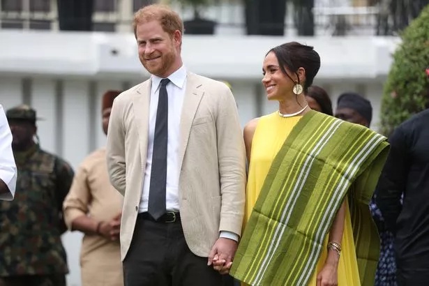 Harry and Meghan at the State Governor House in Lagos, Nigeria, on May 12