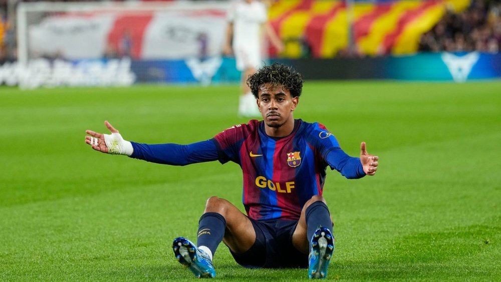 Lamine Yamal impuissant face au Real Madrid. EFE/Alberto Estévez