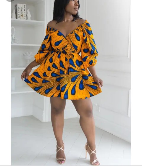 wrap gown ankara style