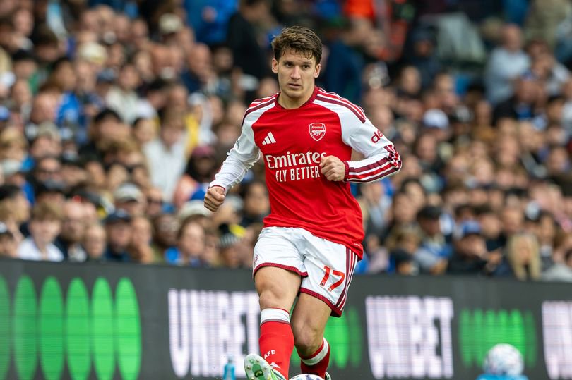 Christos Tzolis during the Premier League 2026/27 match between Brighton & Hove Albion and Arsenal FC.