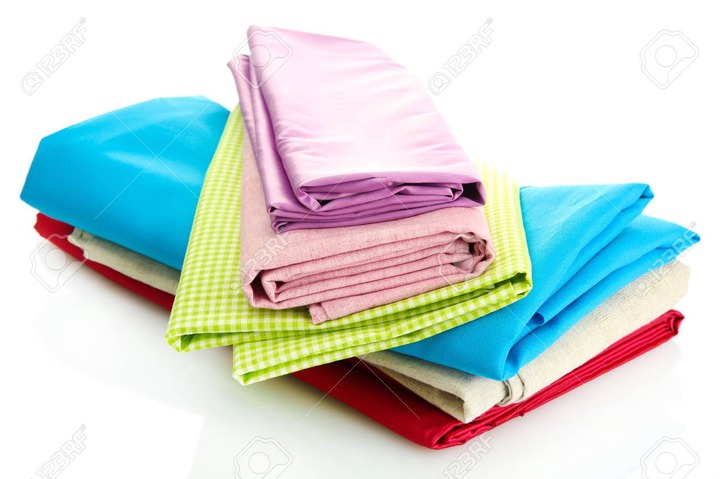 Heap Of Cloth Fabrics Isolated On White Stock Photo, Picture And Royalty Free Image. Image 18717480.